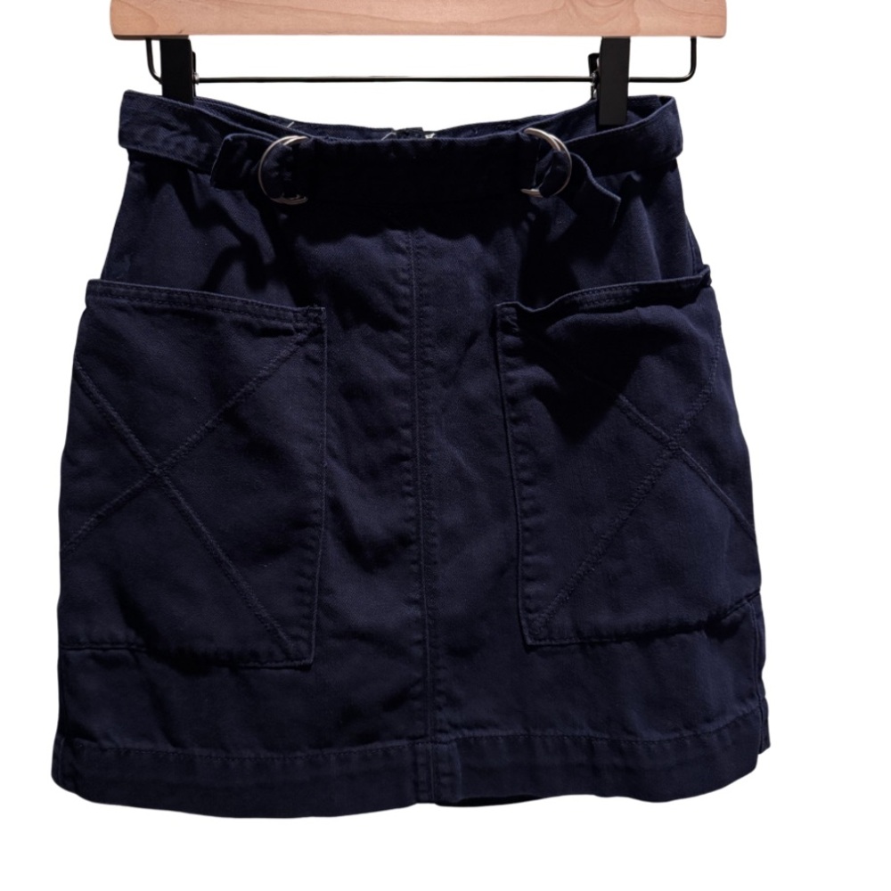 Pilcro and the Letterpress Dark Blue Mini Skirt